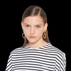 Gold Metal Earrings | Miu Miu