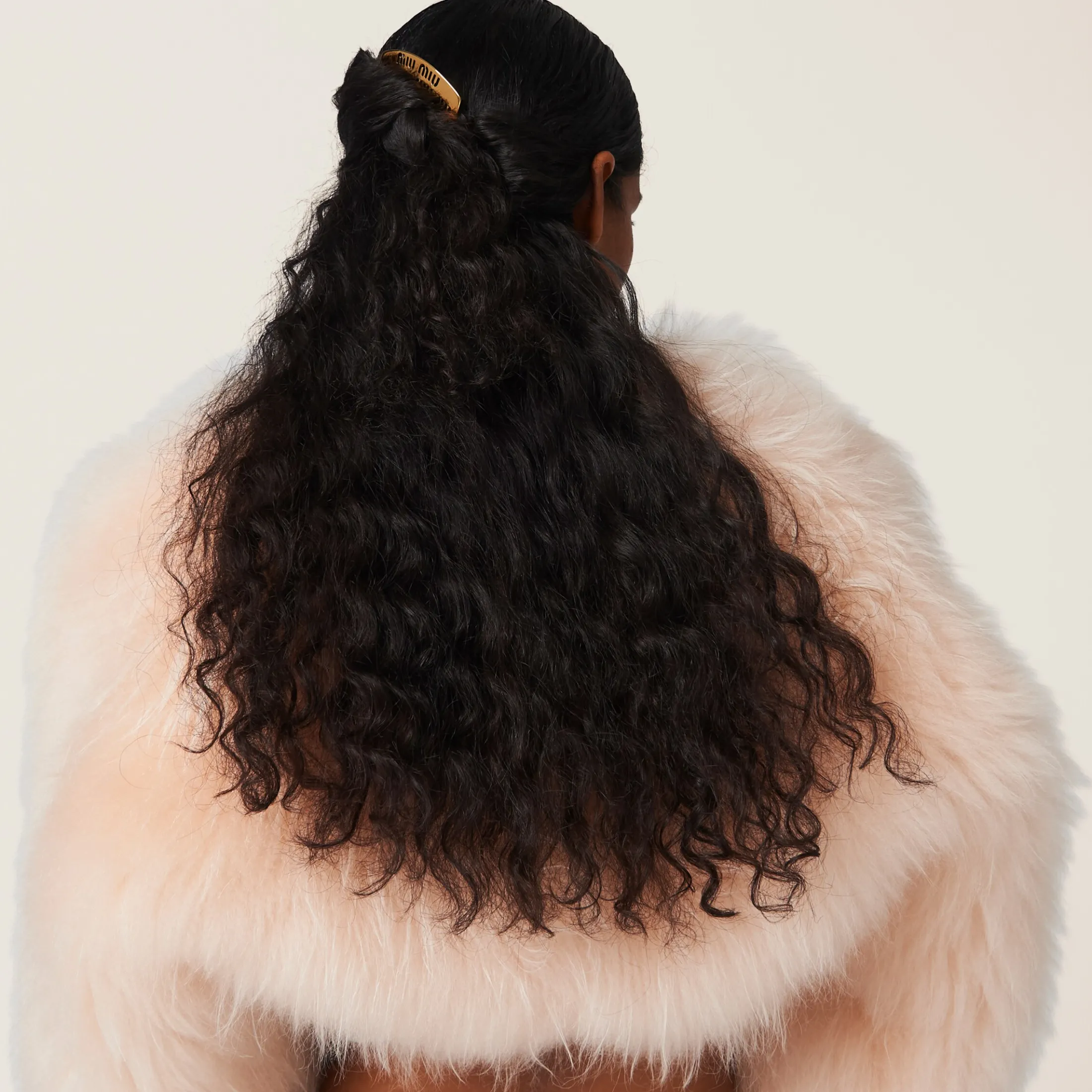 Gold Metal Hair Comb | Miu Miu