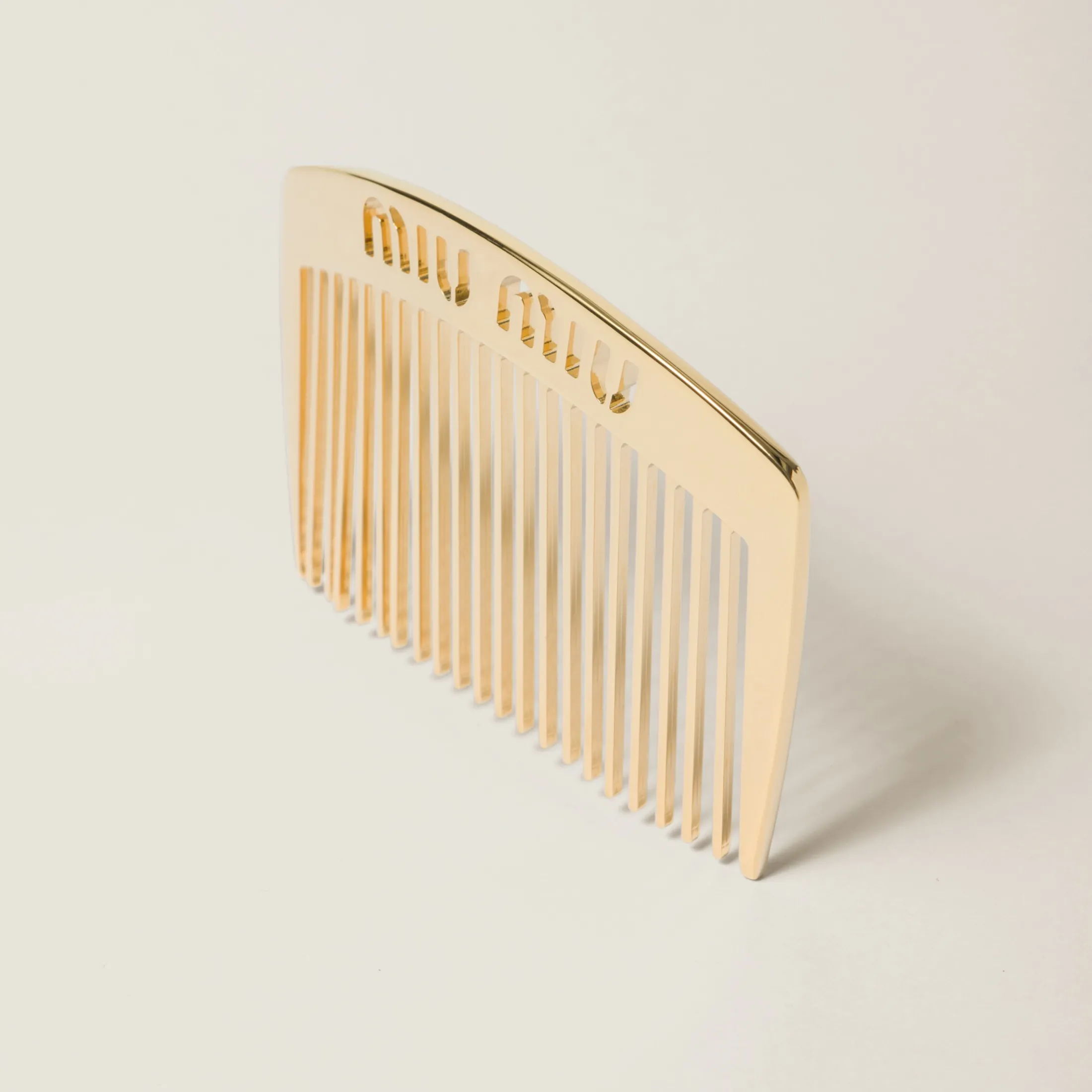 Gold Metal Hair Comb | Miu Miu