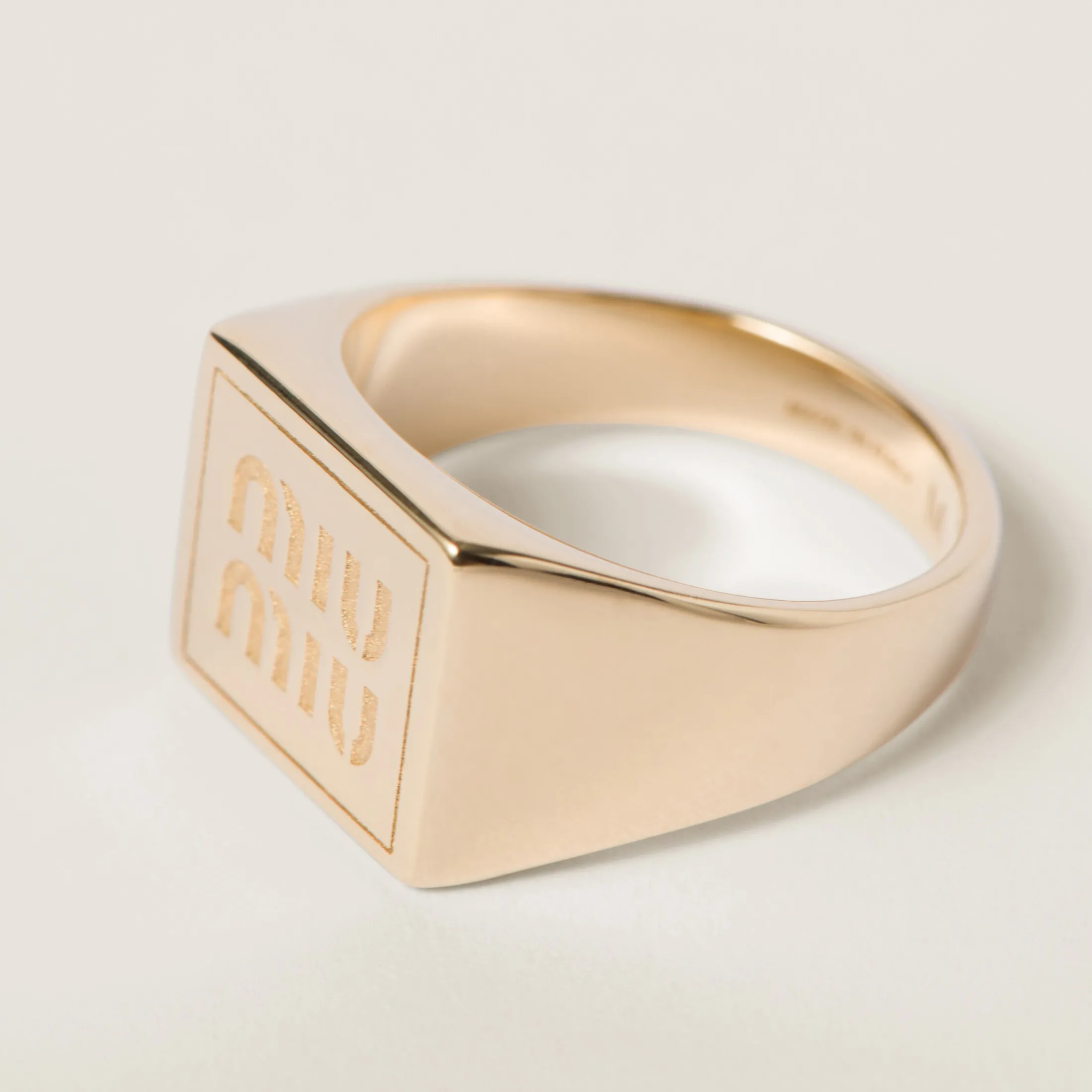 Gold Metal Ring | Miu Miu