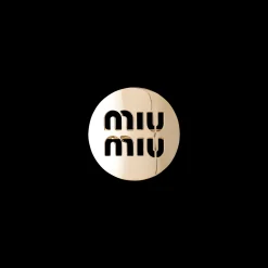 Gold Miu Logo Hair Clip | Miu Miu