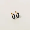 Gold/black Plexiglas And Metal Earrings | Miu Miu