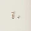Gold/crystal Crystal Earrings | Miu Miu