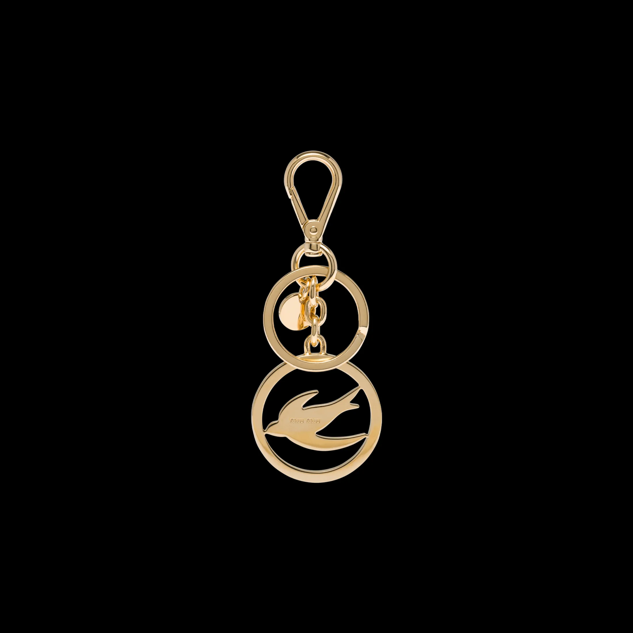 Gold/crystal Metal Keychain | Miu Miu