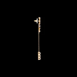 Gold/crystal Pendant Earrings With Crystals | Miu Miu