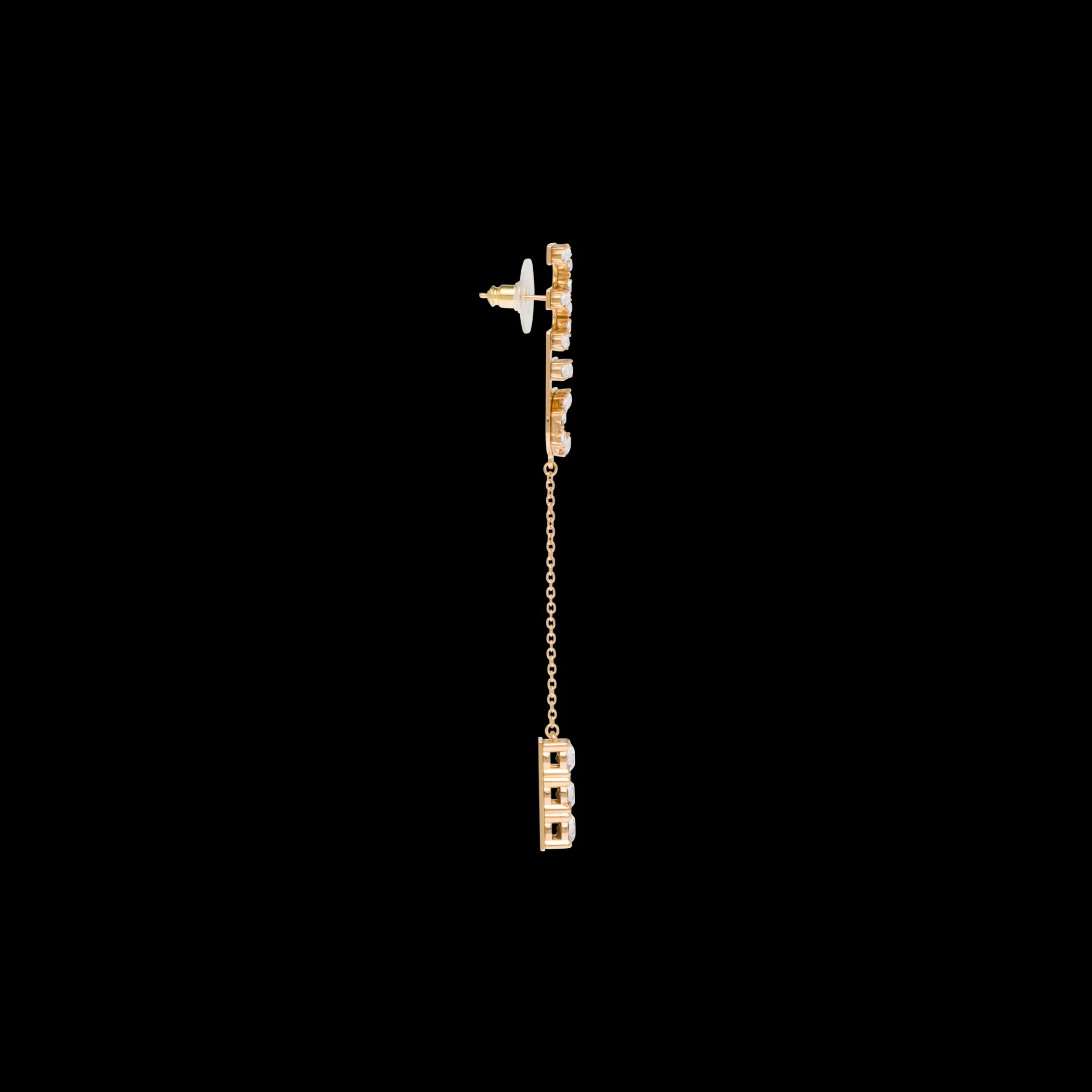 Gold/crystal Pendant Earrings With Crystals | Miu Miu