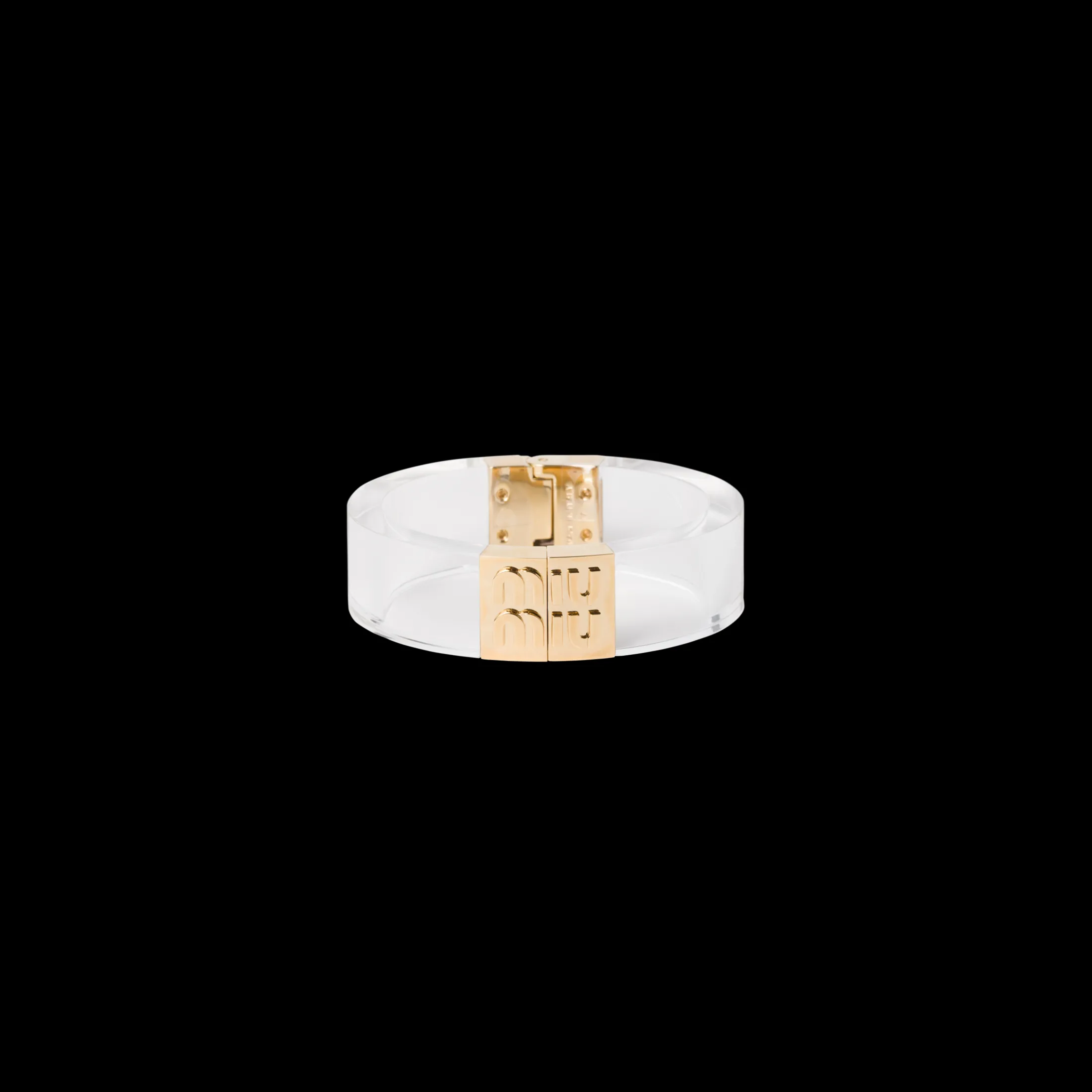 Gold/transparent Plexiglas And Metal Bracelet | Miu Miu