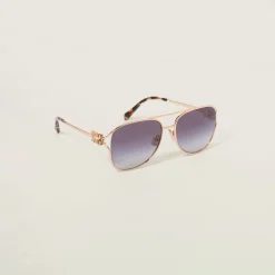 Gradient Smoky Gray Lenses Miu Miu Logo Sunglasses | Miu Miu