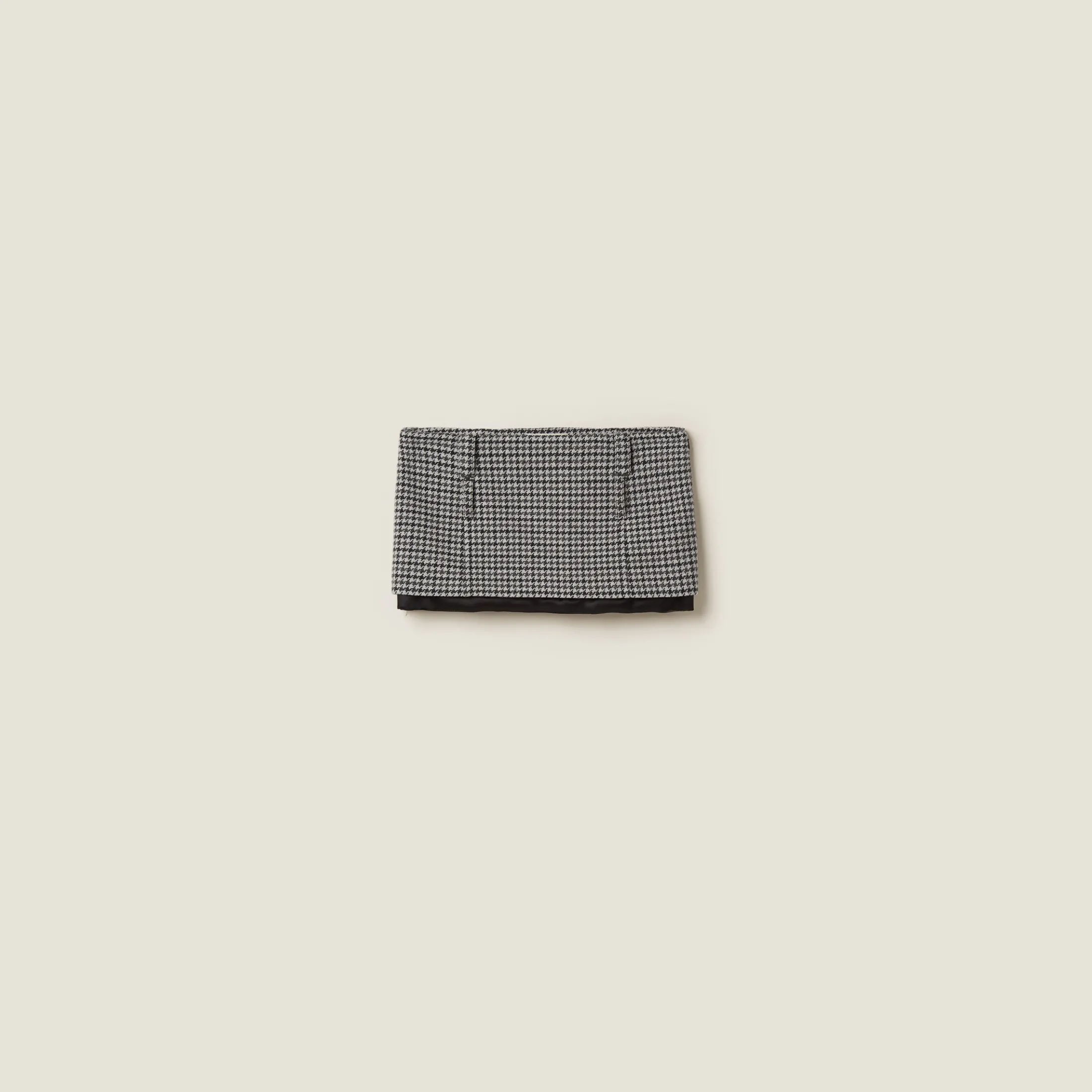 Gray/black Houndstooth Check Miniskirt | Miu Miu