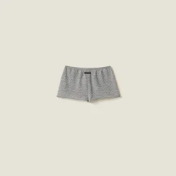 Grey Cashmere And Silk Shorts | Miu Miu