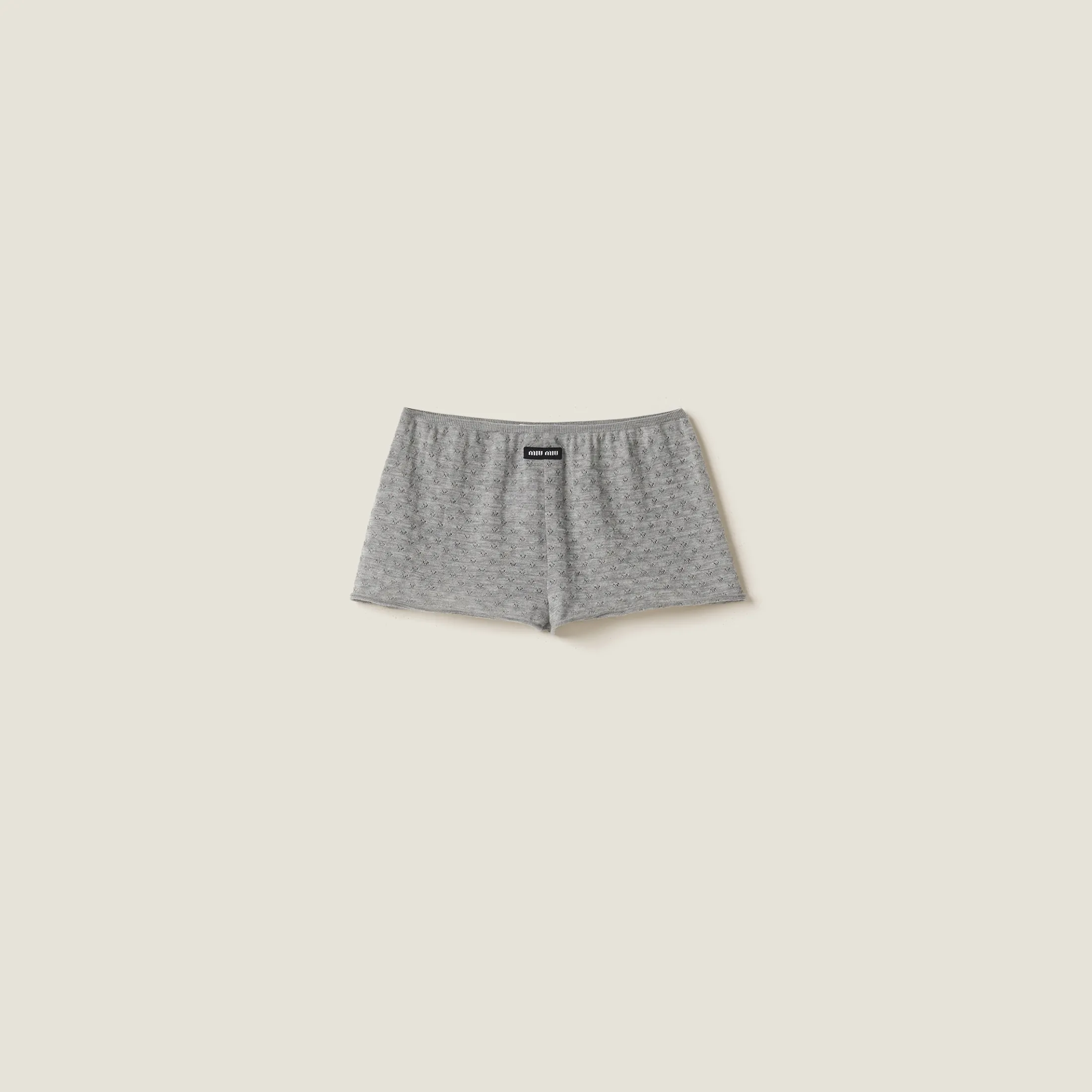 Grey Cashmere And Silk Shorts | Miu Miu
