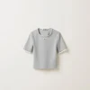 Grey Cotton Sweater | Miu Miu