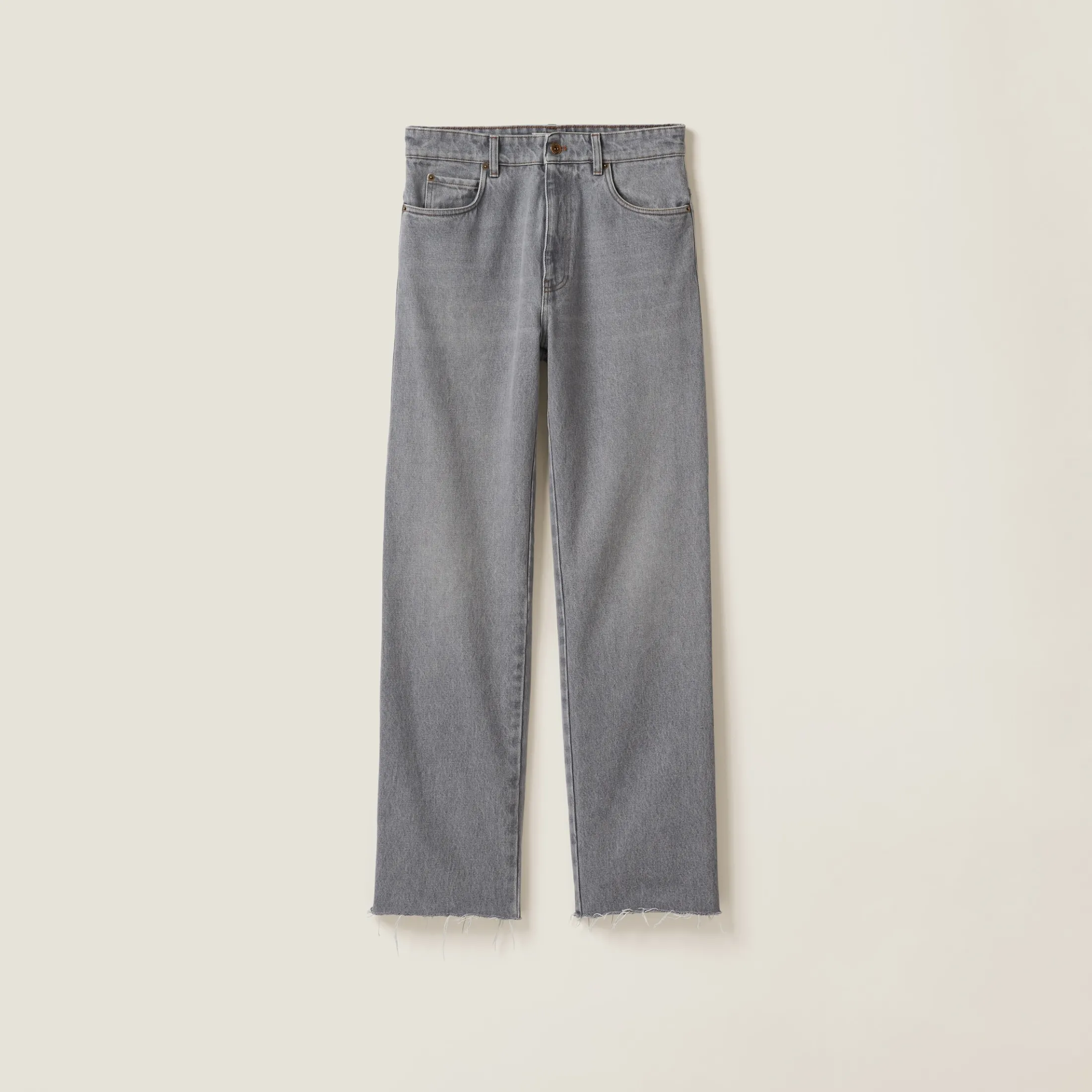 Grey Denim Pants | Miu Miu