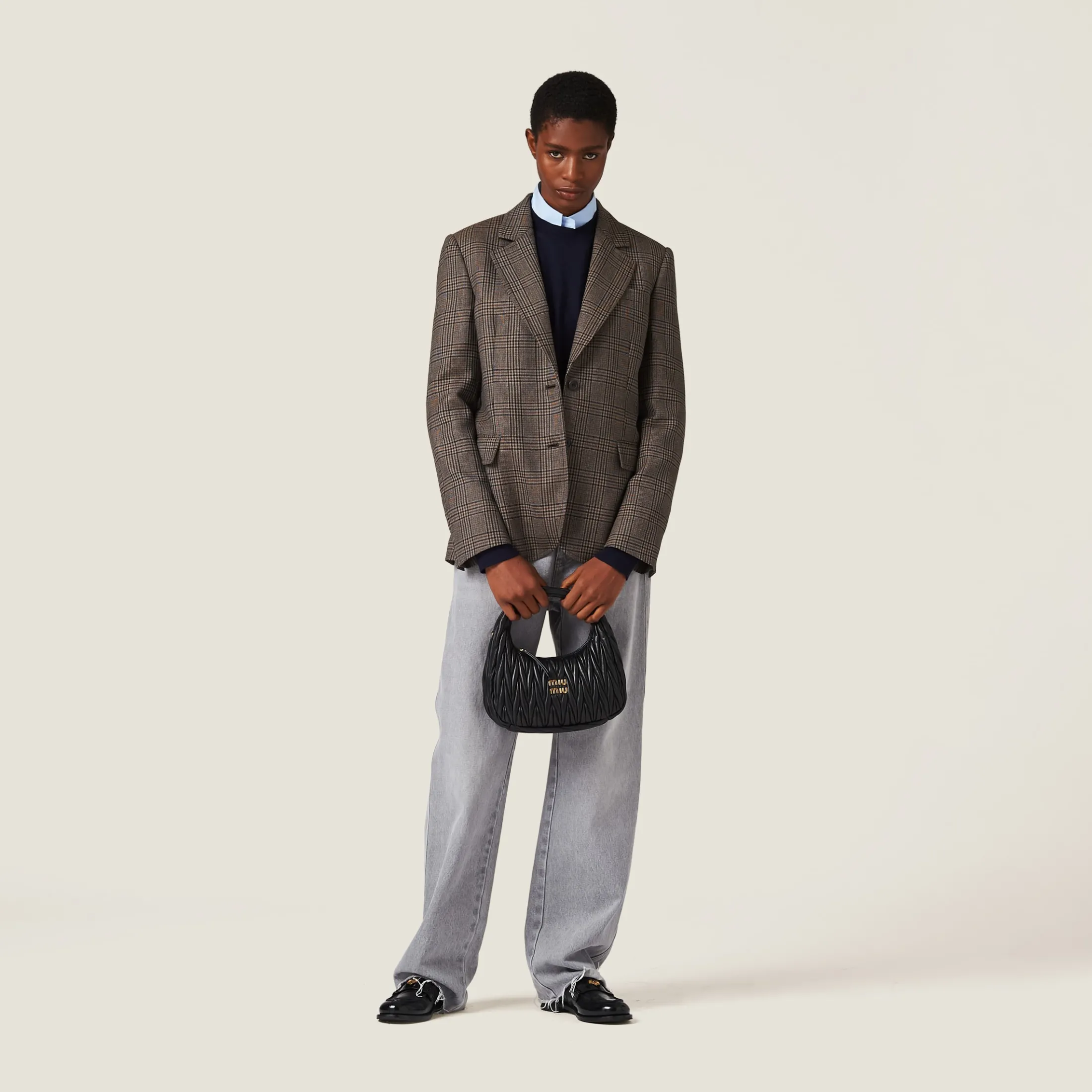 Grey Denim Pants | Miu Miu