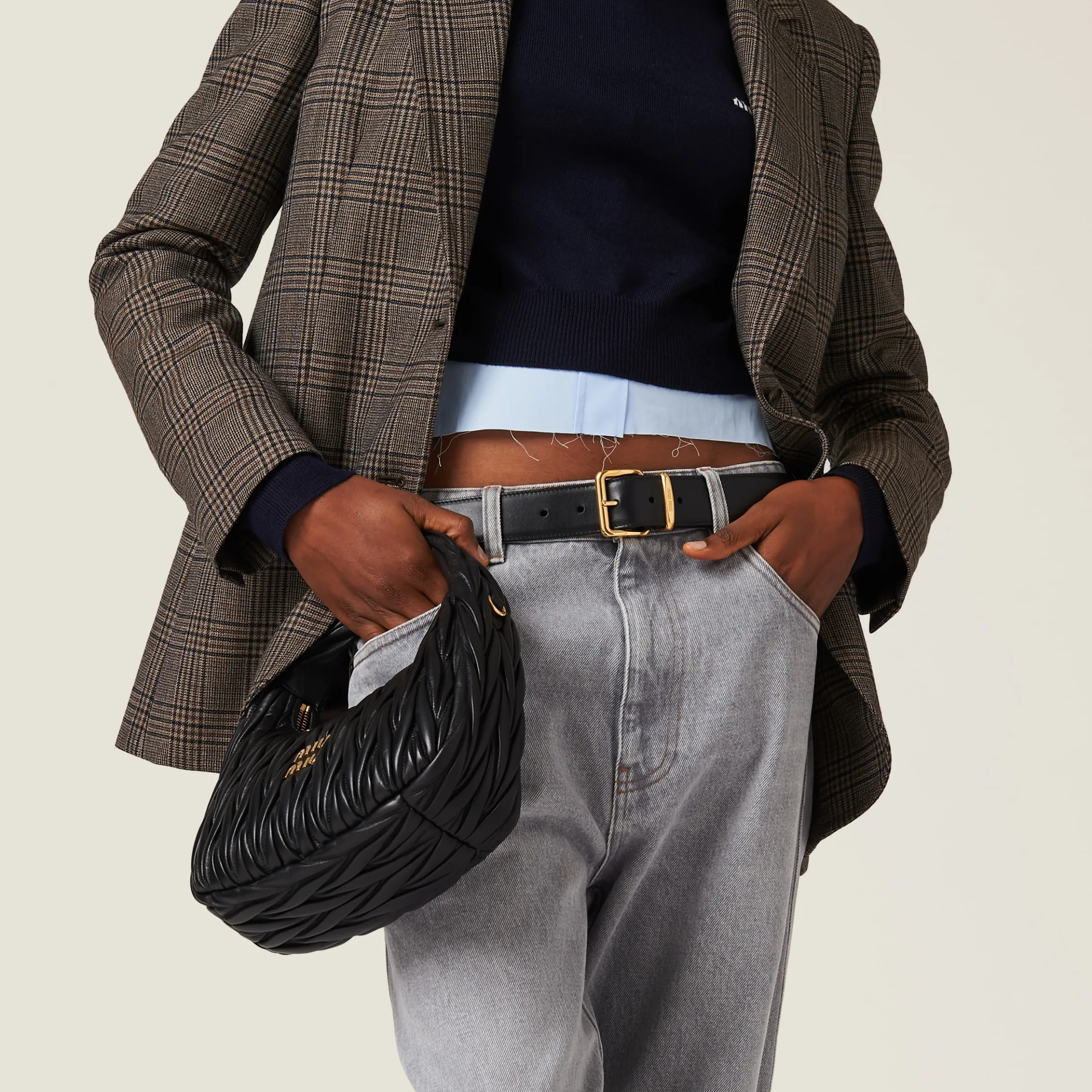 Grey Denim Pants | Miu Miu