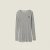 Grey Ribbed Knit Jersey Dress | Miu Miu