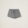 Grey Wool And Cashmere Shorts | Miu Miu