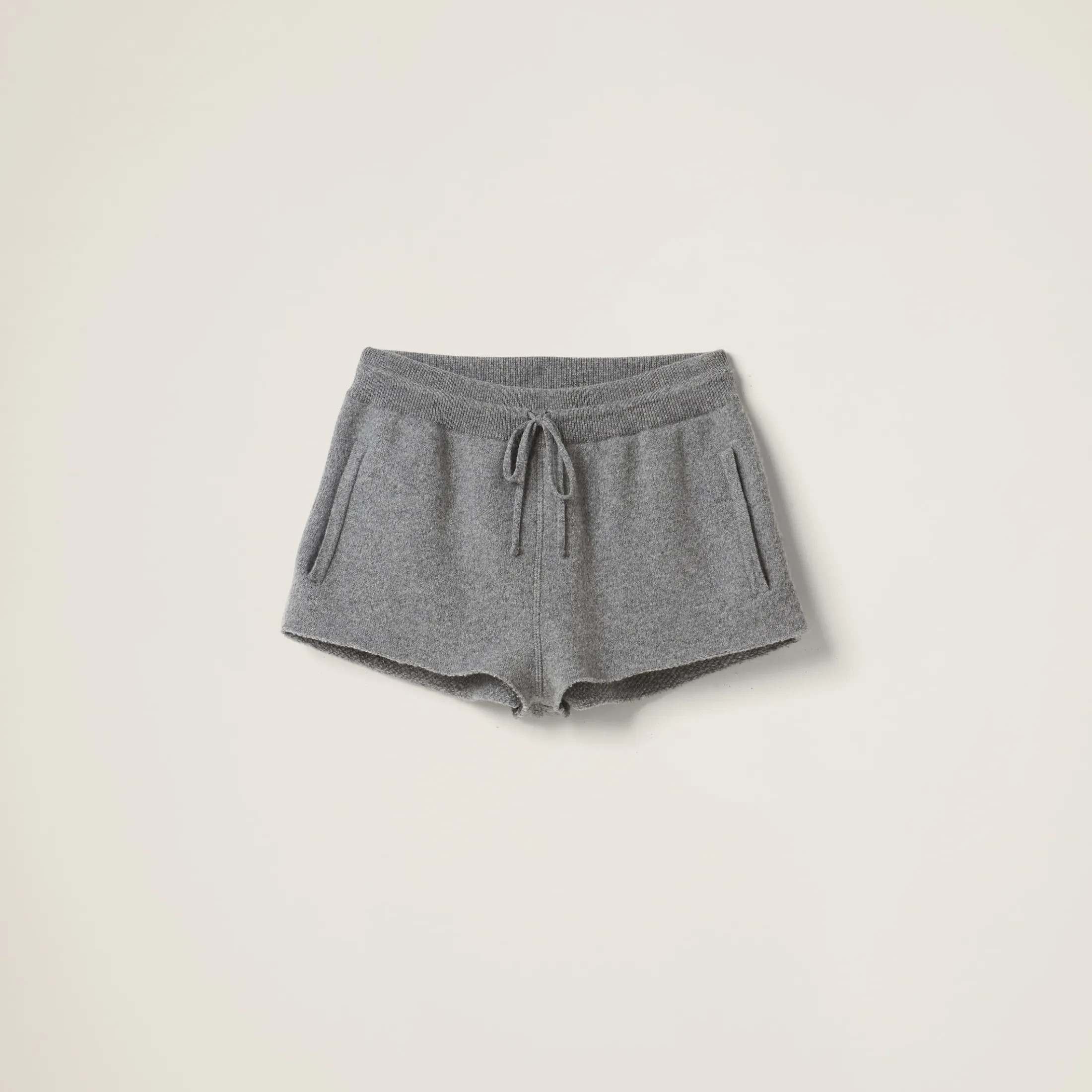 Grey Wool And Cashmere Shorts | Miu Miu