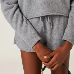 Grey Wool And Cashmere Shorts | Miu Miu