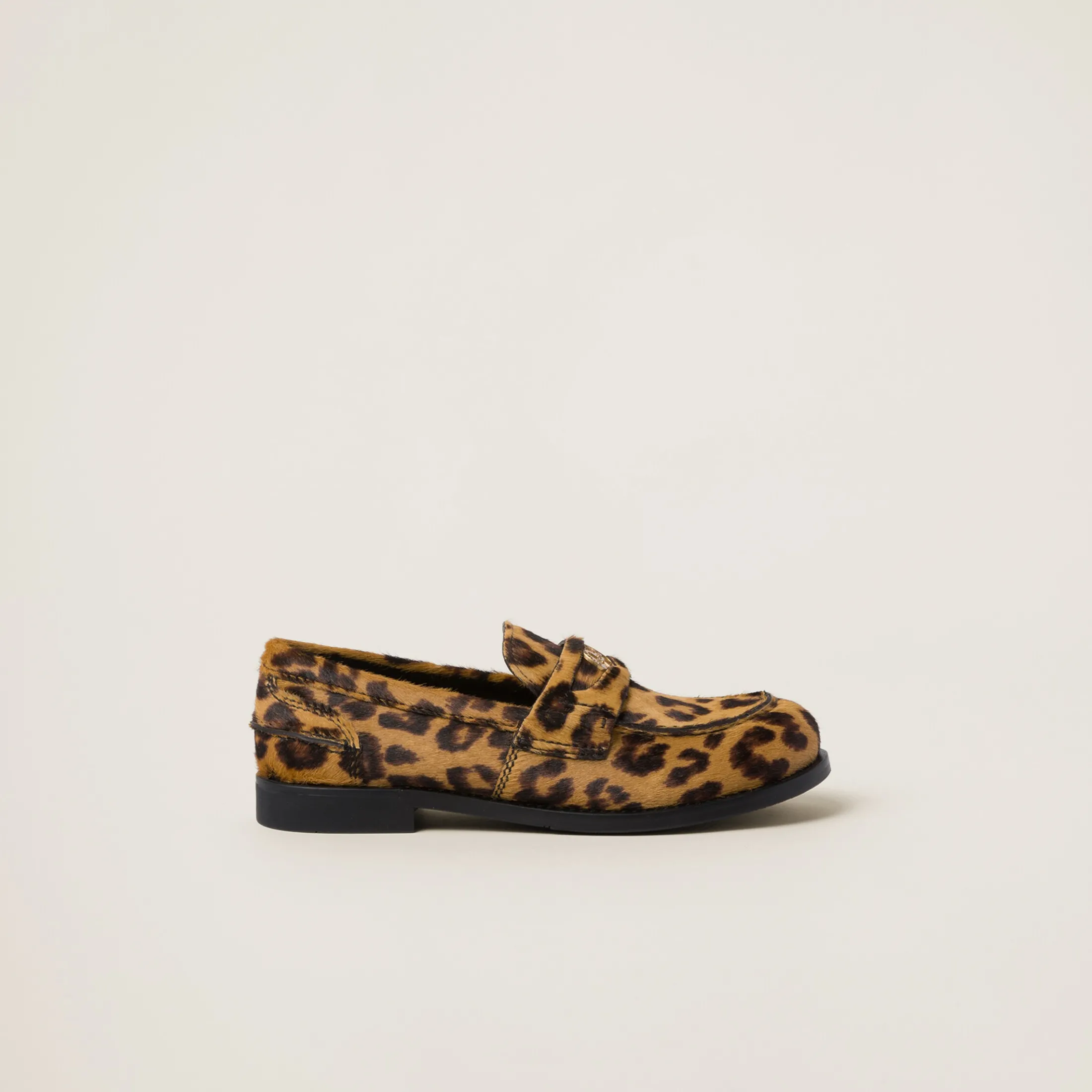 Honey Leopard-print Calf Hair-effect Loafers | Miu Miu