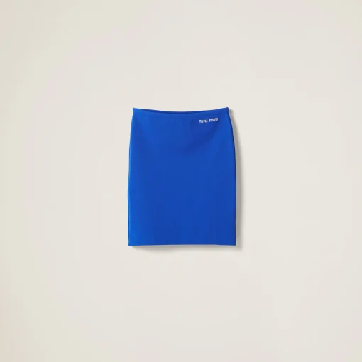 Indigo Blue Nylon Skirt | Miu Miu