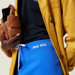Indigo Blue Nylon Skirt | Miu Miu