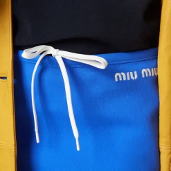 Indigo Blue Nylon Skirt | Miu Miu