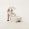 Ivory Patent Leather Platform Pumps | Miu Miu