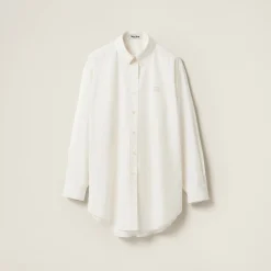 Ivory Poplin Shirt | Miu Miu