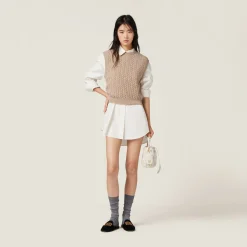 Ivory Poplin Shirt | Miu Miu