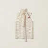 Ivory/black Polka-dot Crepe De Chine Top | Miu Miu