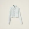 Light Blue Chambray Denim Shirt | Miu Miu