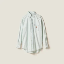 Light Blue Chambray Denim Shirt | Miu Miu