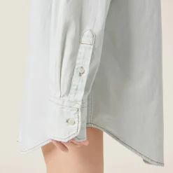 Light Blue Chambray Denim Shirt | Miu Miu