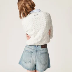 Light Blue Denim Shorts | Miu Miu