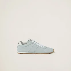 Light Blue Suede Sneakers | Miu Miu