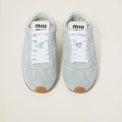 Light Blue Suede Sneakers | Miu Miu