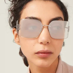 Light Gold Lenses Miu Miu Runway Sunglasses | Miu Miu