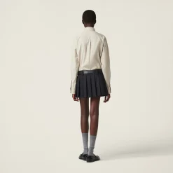 Limestone Poplin Shirt | Miu Miu
