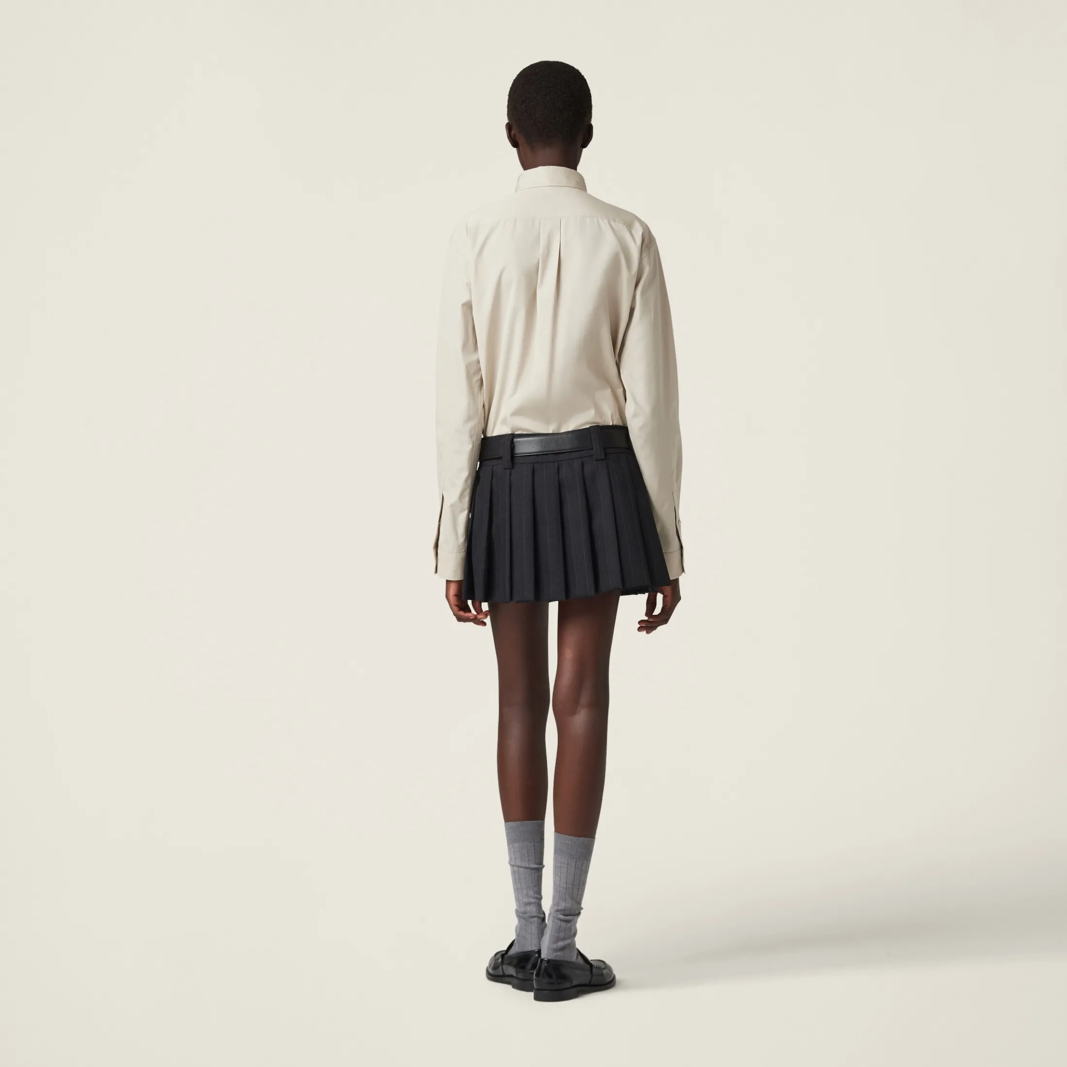 Limestone Poplin Shirt | Miu Miu