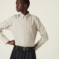 Limestone Poplin Shirt | Miu Miu