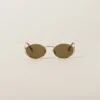 Loden Lenses Miu Miu Logo Sunglasses | Miu Miu