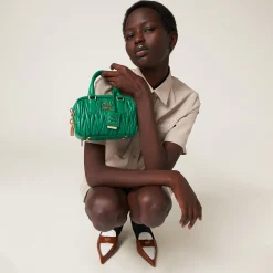 Mango Arcadie Matelassé Nappa Leather Bag | Miu Miu