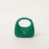 Mango Wander Matelassé Nappa Leather Hobo Bag | Miu Miu