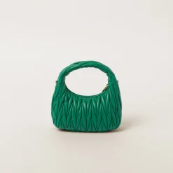 Mango Wander Matelassé Nappa Leather Hobo Bag | Miu Miu