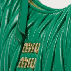 Mango Wander Matelassé Nappa Leather Hobo Bag | Miu Miu