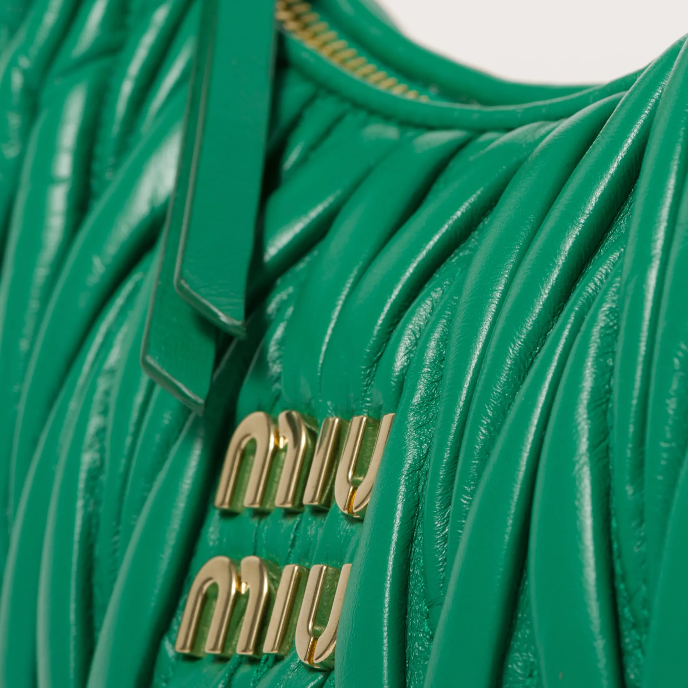 Mango Wander Matelassé Nappa Leather Hobo Bag | Miu Miu