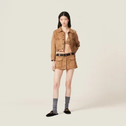 Maple Brown Suede Top | Miu Miu