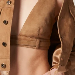 Maple Brown Suede Top | Miu Miu