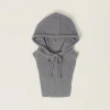 Marble Gray Wool And Cashmere Knit Hoodie Dickey | Miu Miu
